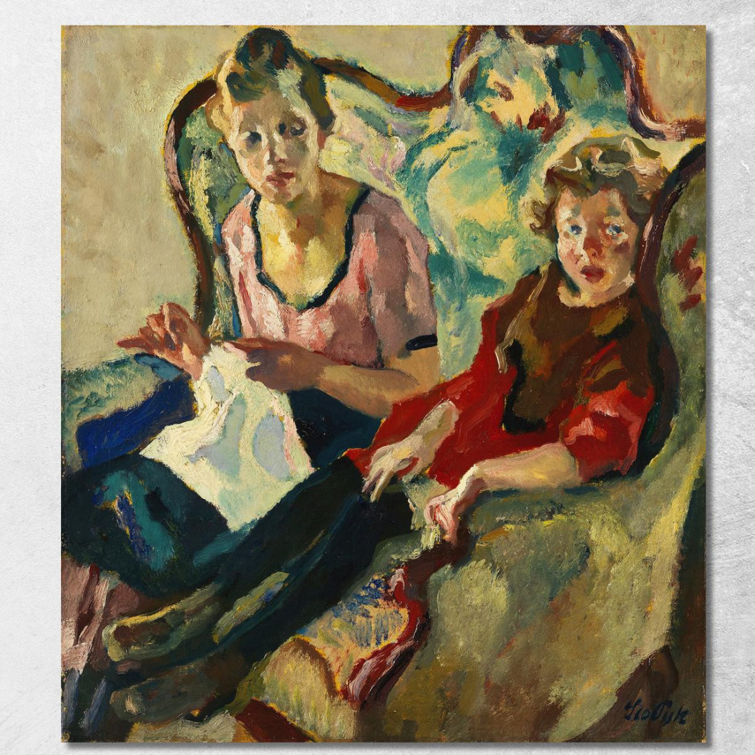 Lisl E Buberl Leo Putz lpz33 quadro stampato su tela