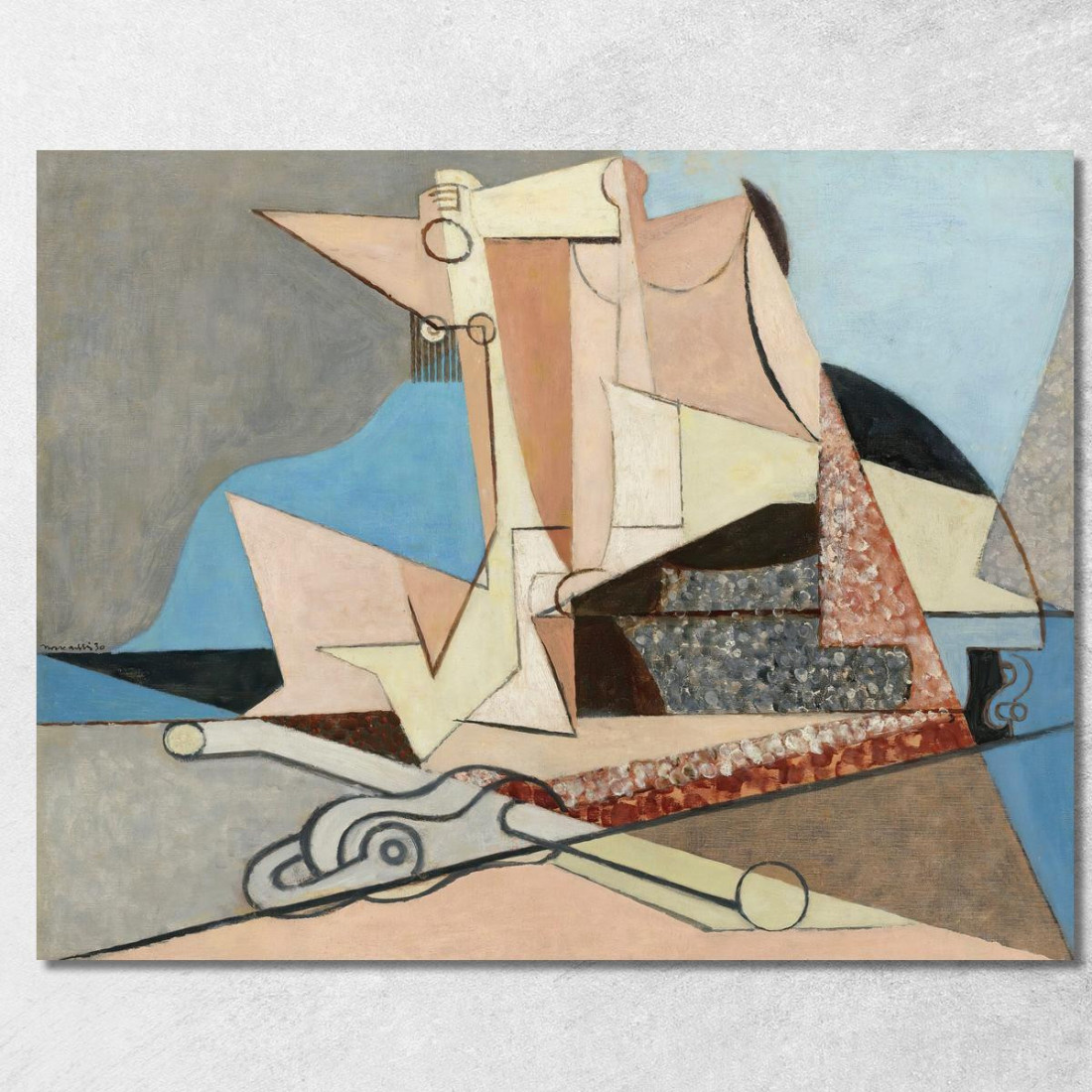 Figure E Ancoraggio Marino Louis Marcoussis lmr5 quadro stampato su tela Figure E Ancoraggio Marino Louis Marcoussis lmr5 quadro stampato su tela