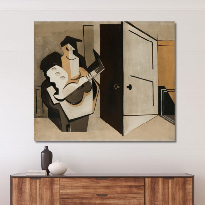 Musicista In Un Interno Louis Marcoussis lmr17 quadro stampato su tela