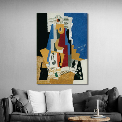 Natura Morta Con L'Asso Di Picche Louis Marcoussis lmr29 quadro stampato su tela