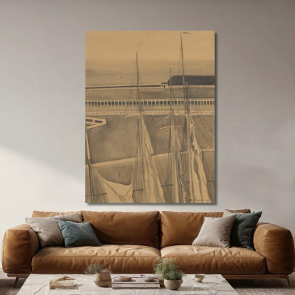 Il Porto Di Ostenda Léon Spilliaert lsp28 quadro stampato su tela