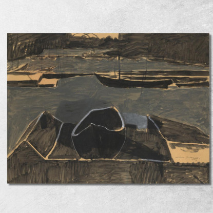 Docks A Ostenda Léon Spilliaert lsp41 quadro stampato su tela