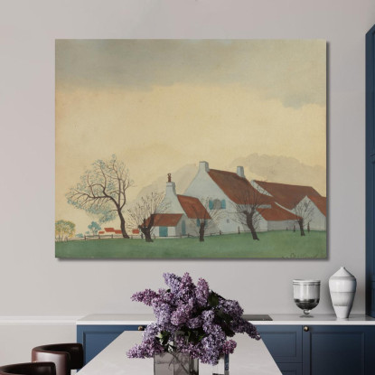 Paesaggio Con Fattoria Léon Spilliaert lsp66 quadro stampato su tela