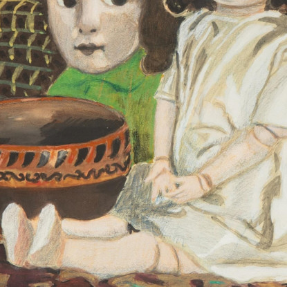 Bambina Con La Bambola All'Interno Del Pittore Léon Spilliaert lsp88 quadro stampato su tela