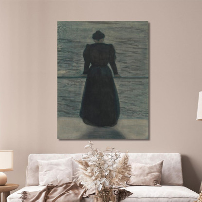 Donna In Riva Al Mare Léon Spilliaert lsp113 quadro stampato su tela