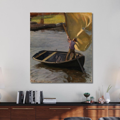 Ragazzo E Vela Magnus Enckell mek9 quadro stampato su tela