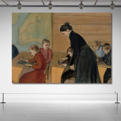 Scuola Elementare Magnus Enckell mek15 quadro stampato su tela
