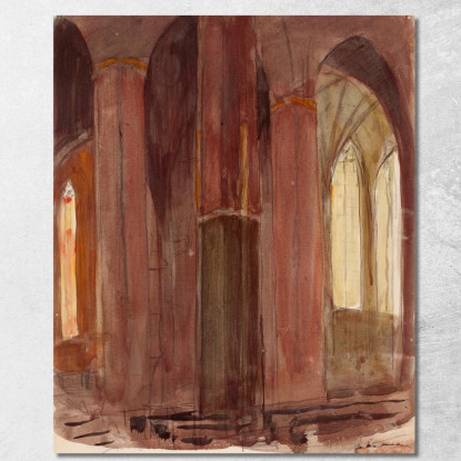 Interno Della Cattedrale Magnus Enckell mek28 quadro stampato su tela