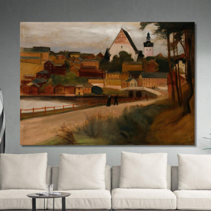 Vista Da Porvoo Magnus Enckell mek47 quadro stampato su tela