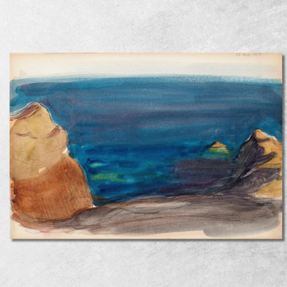 Schizzo Del Paesaggio Della Spiaggia Magnus Enckell mek58 quadro stampato su tela
