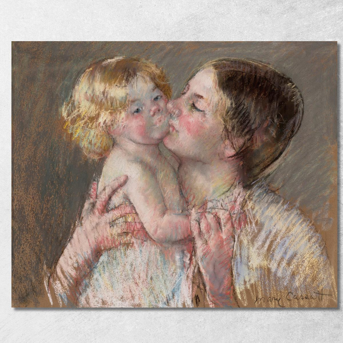 Un Bacio Per La Piccola Ann N. 3 Mary Cassatt mcs1 quadro stampato su tela Un Bacio Per La Piccola Ann N. 3 Mary Cassatt mcs1 quadro stampato su tela