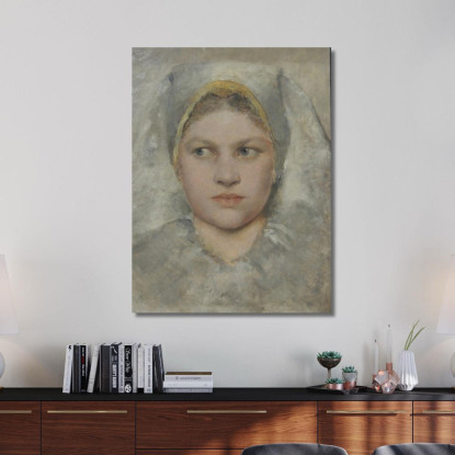 Studio Principale Di Una Ragazza Von Hana Gustav Klimt kg98 quadro stampato su tela