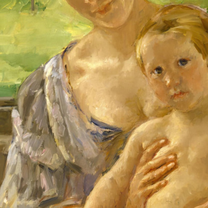 Madre E Figlio Nella Serra Mary Cassatt mcs32 quadro stampato su tela