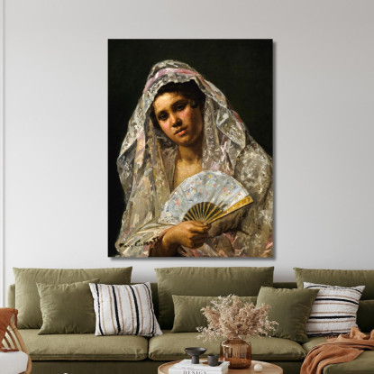 Ballerina Spagnola Che Indossa Una Mantiglia Di Pizzo Mary Cassatt mcs44 quadro stampato su tela