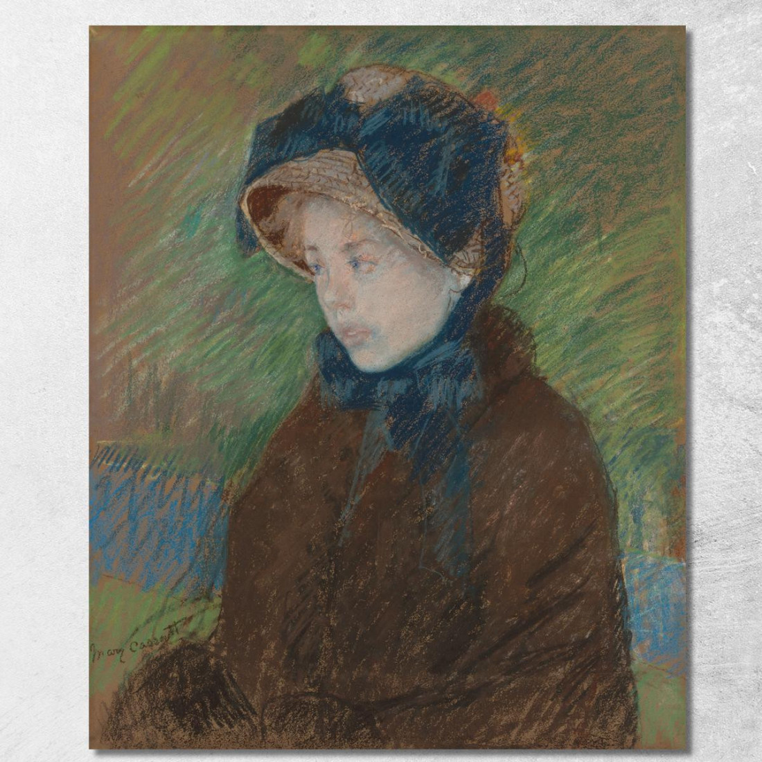 Susan Con Il Cappello Di Paglia Mary Cassatt mcs47 quadro stampato su tela Susan Con Il Cappello Di Paglia Mary Cassatt mcs47 quadro stampato su tela