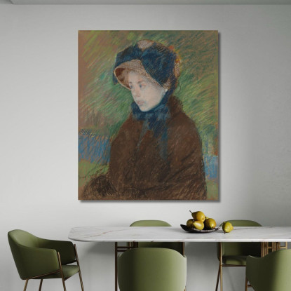 Susan Con Il Cappello Di Paglia Mary Cassatt mcs47 quadro stampato su tela
