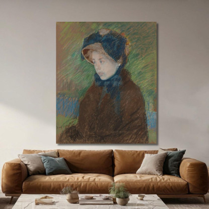 Susan Con Il Cappello Di Paglia Mary Cassatt mcs47 quadro stampato su tela