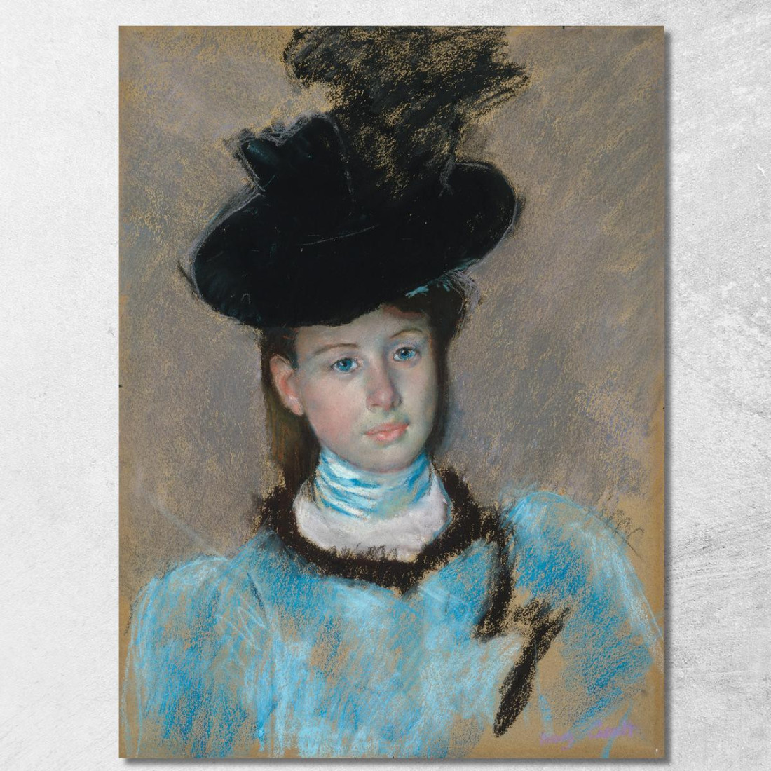 Il Cappello Nero Mary Cassatt mcs50 quadro stampato su tela