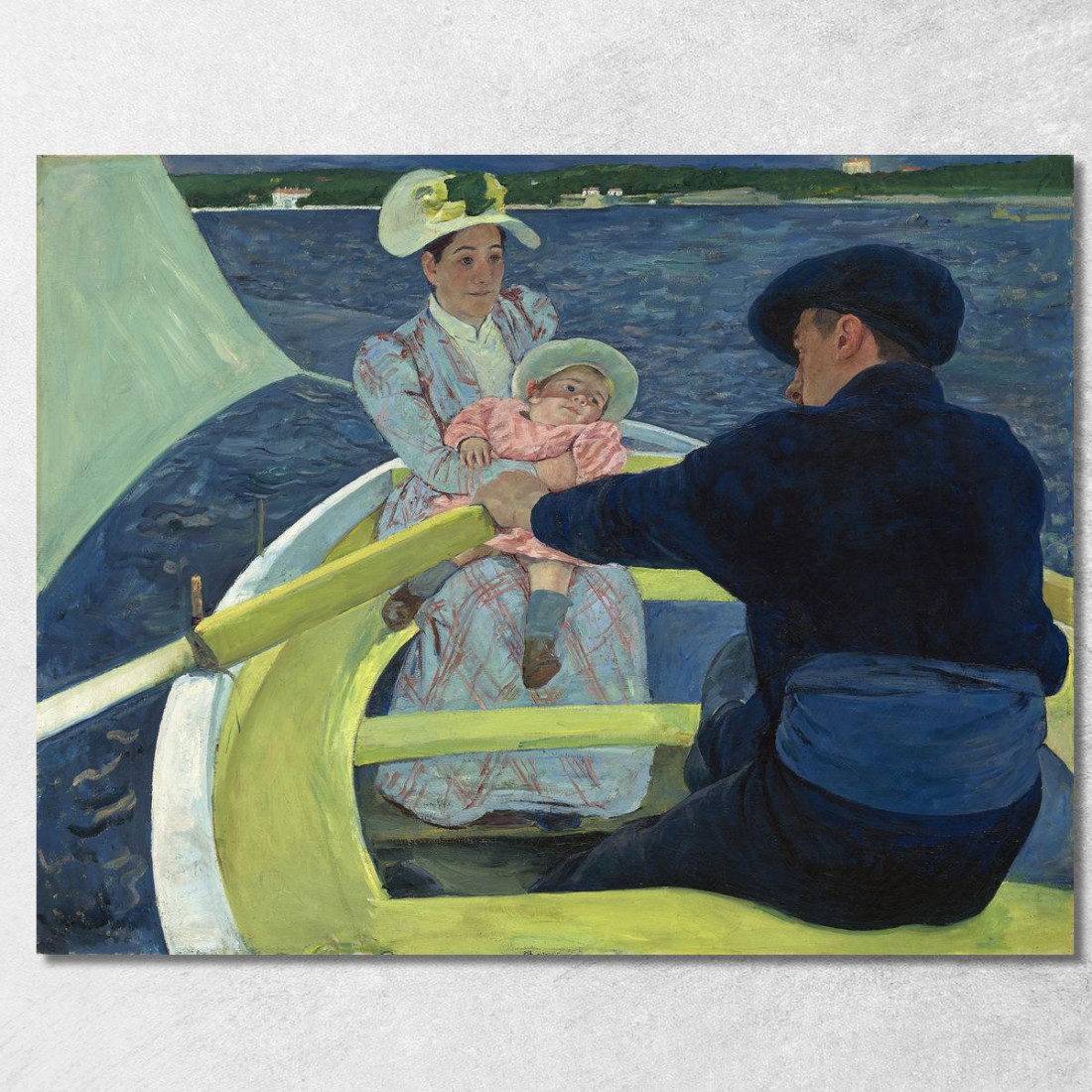 La Festa In Barca Mary Cassatt mcs51 quadro stampato su tela