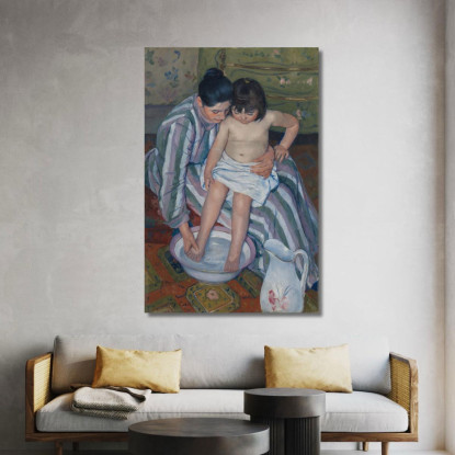 Il Bagno Del Bambino Mary Cassatt mcs53 quadro stampato su tela