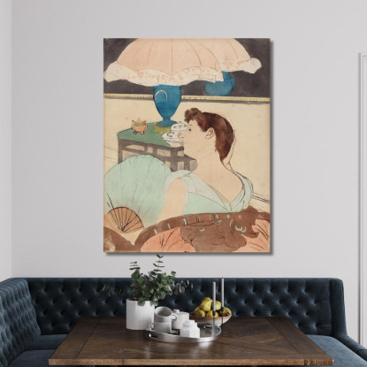 La Lampada Mary Cassatt mcs56 quadro stampato su tela