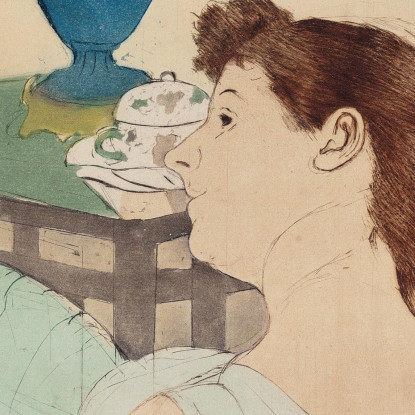 La Lampada Mary Cassatt mcs56 quadro stampato su tela