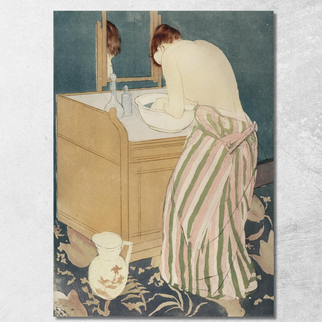 Donna Che Fa Il Bagno Mary Cassatt mcs61 quadro stampato su tela