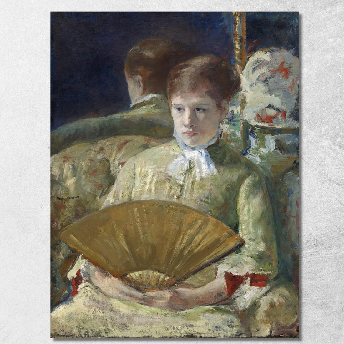 Donna Con Un Ventaglio Mary Cassatt mcs63 quadro stampato su tela Donna Con Un Ventaglio Mary Cassatt mcs63 quadro stampato su tela
