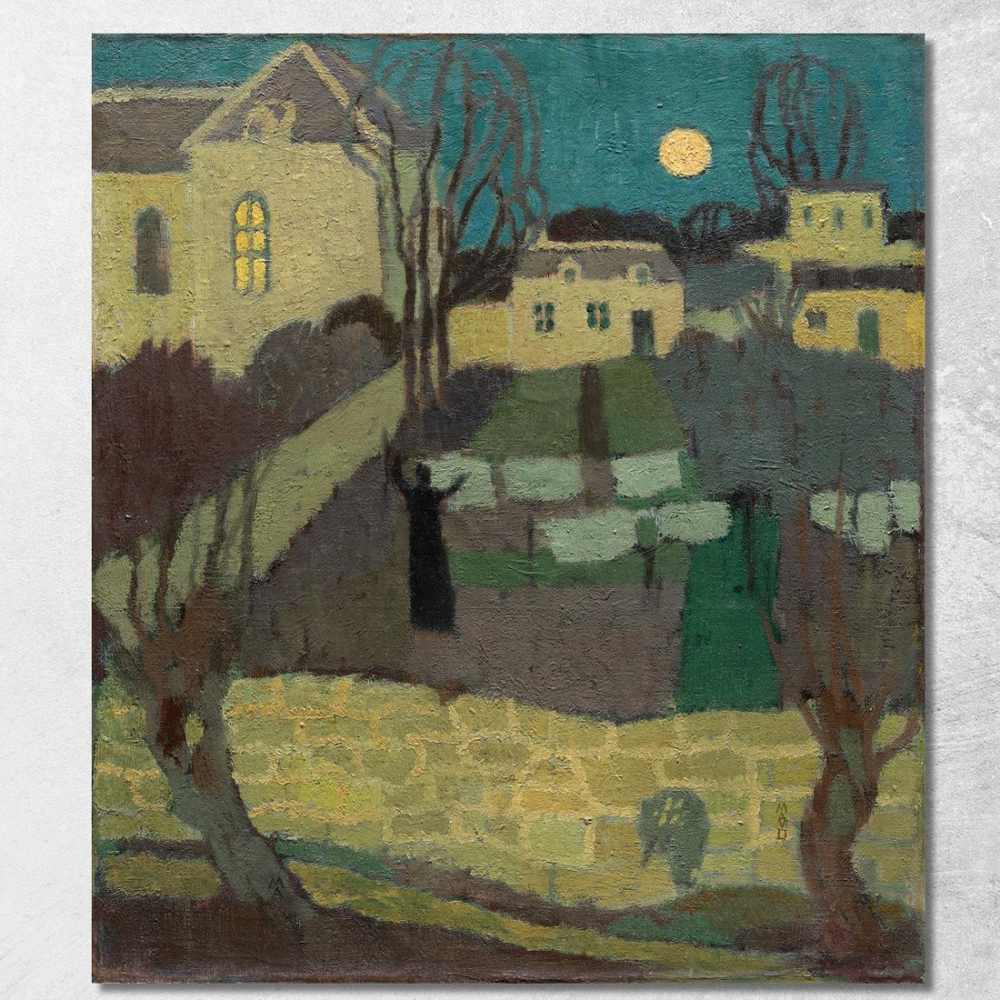 Asciugare La Biancheria O Il Sorgere Della Luna Al Priorato Maurice Denis mdn14 quadro stampato su tela