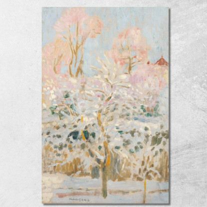 Giardino Sotto La Neve Maurice Denis mdn24 quadro stampato su tela