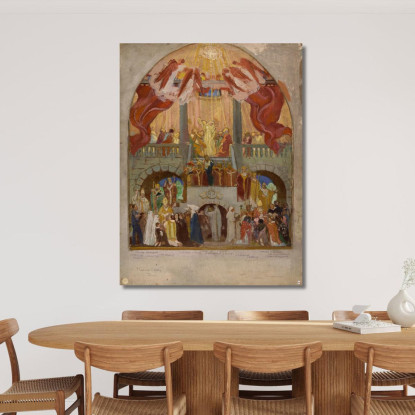 Pentecoste La Chiesa Romana La Chiesa D'Oriente Maurice Denis mdn26 quadro stampato su tela