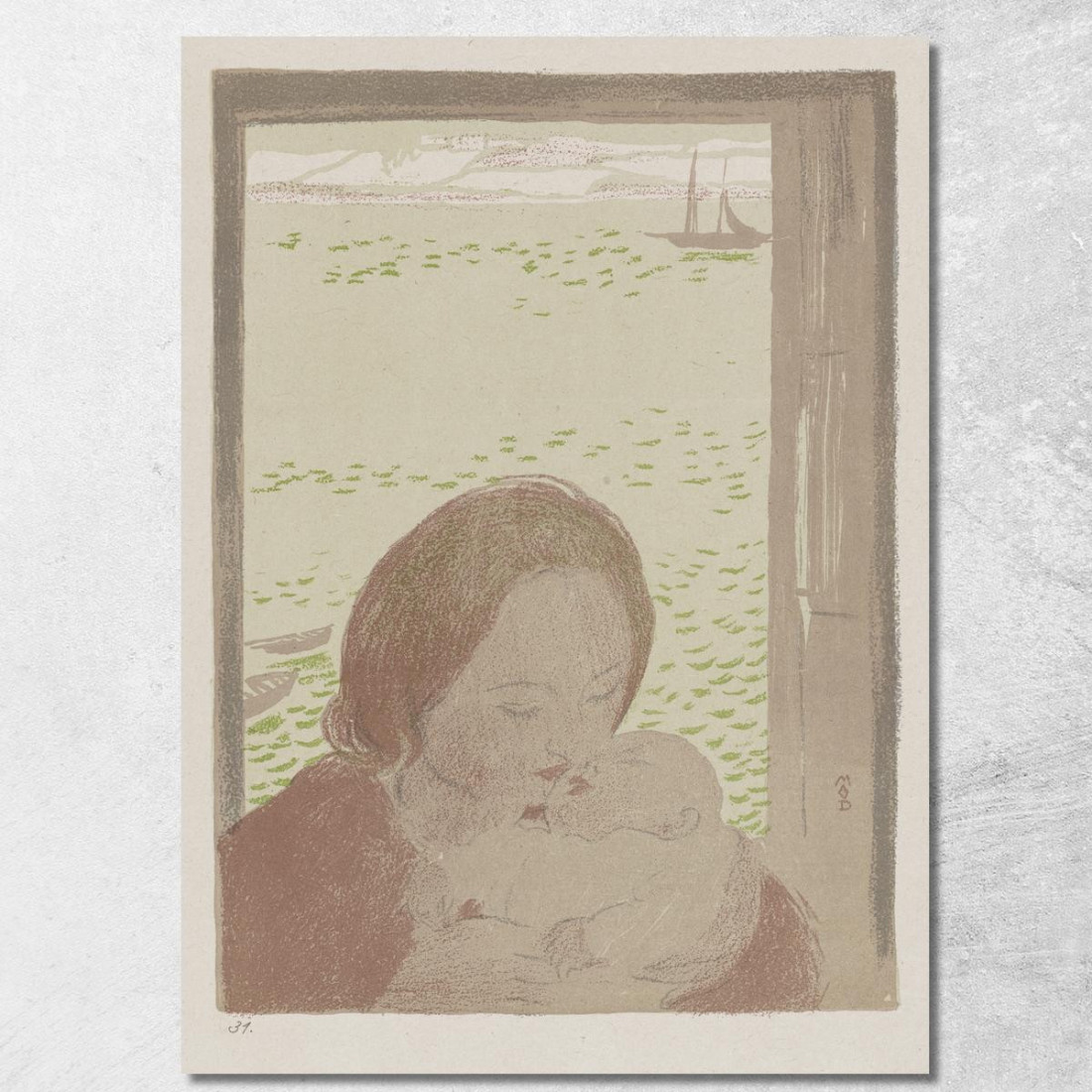 Maternità Davanti Al Mare Oppure Maternità A Pouldu Maurice Denis mdn42 quadro stampato su tela Maternità Davanti Al Mare Oppure Maternità A Pouldu Maurice Denis mdn42 quadro stampato su tela