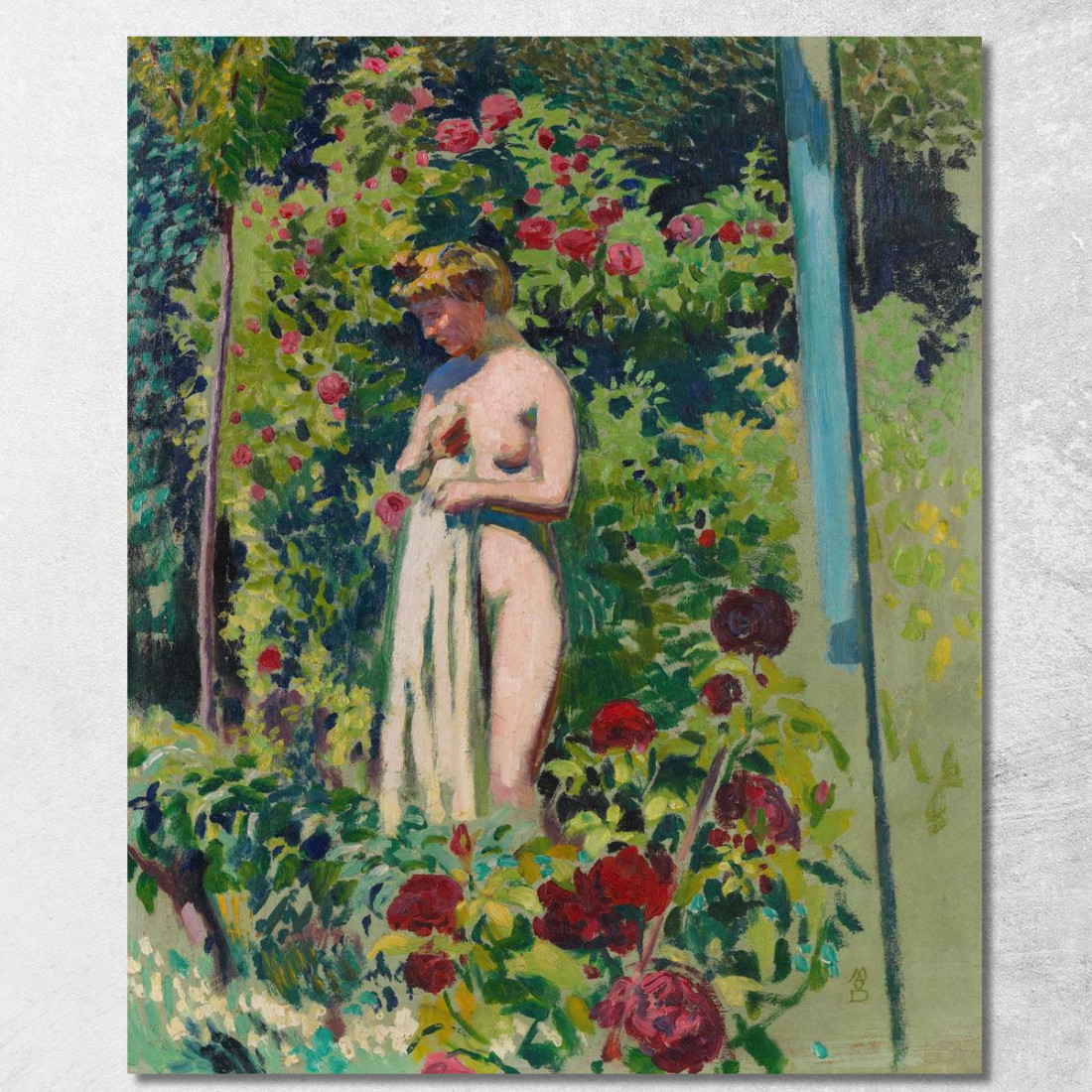 Ninfa Nuda Del Fiore Al Drappeggio In Giardino Maurice Denis mdn47 quadro stampato su tela