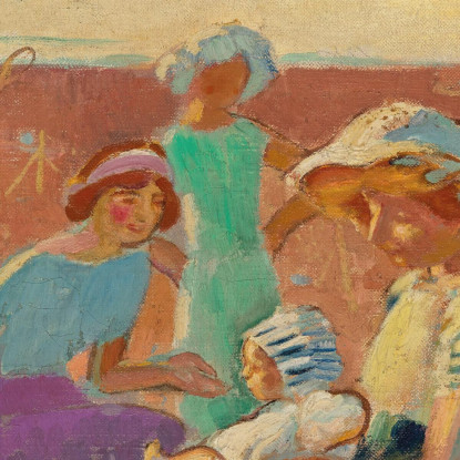 Piccola Spiaggia Con Il Giocattolo Bonnier Maurice Denis mdn51 quadro stampato su tela