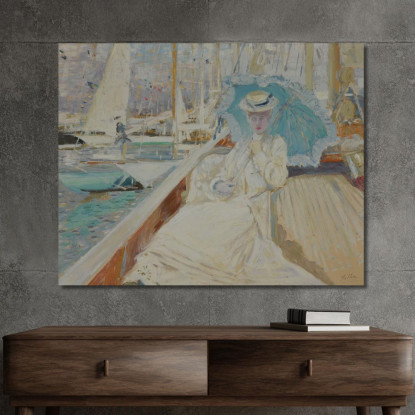 In Barca Paul César Helleu pch7 quadro stampato su tela