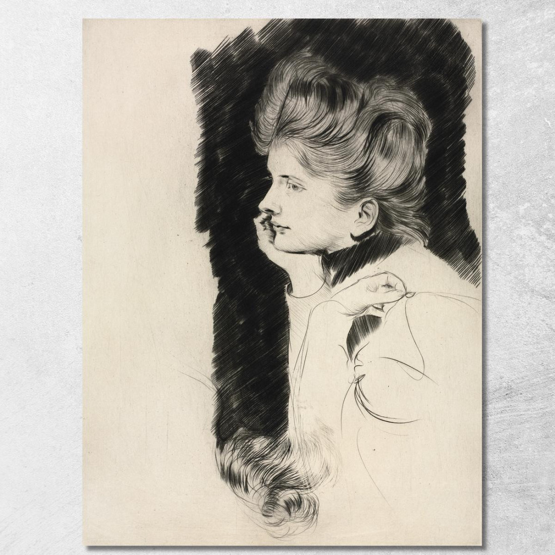 Testa Di Donna Paul César Helleu pch11 quadro stampato su tela Testa Di Donna Paul César Helleu pch11 quadro stampato su tela