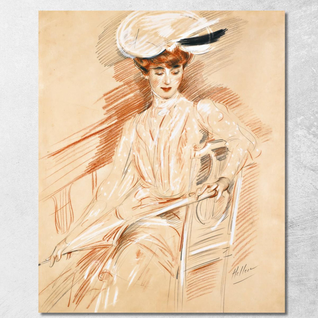 Il Parasole Paul César Helleu pch19 quadro stampato su tela Il Parasole Paul César Helleu pch19 quadro stampato su tela