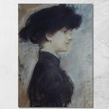 Ritratto Di Donna Di Profilo Paul César Helleu pch37 quadro stampato su tela