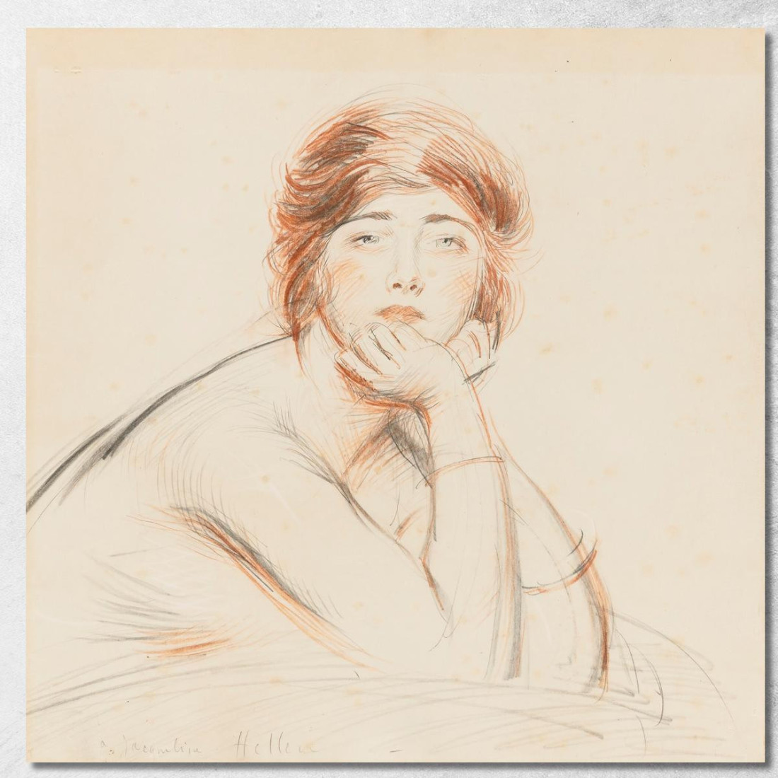Ritratto Di Jacqueline Paul César Helleu pch48 quadro stampato su tela Ritratto Di Jacqueline Paul César Helleu pch48 quadro stampato su tela