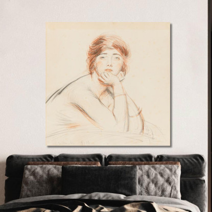 Ritratto Di Jacqueline Paul César Helleu pch48 quadro stampato su tela