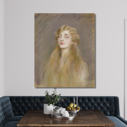 Ritratto Di Mlle Blanche De Pas Paul César Helleu pch49 quadro stampato su tela