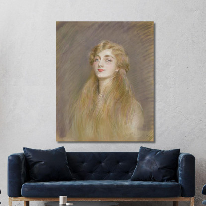 Ritratto Di Mlle Blanche De Pas Paul César Helleu pch49 quadro stampato su tela