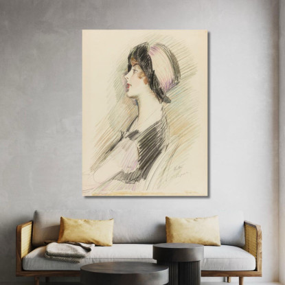 Profilo Di Una Giovane Donna Paul César Helleu pch51 quadro stampato su tela