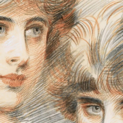 Studi Per Il Viso Di Ellen Paul César Helleu pch55 quadro stampato su tela