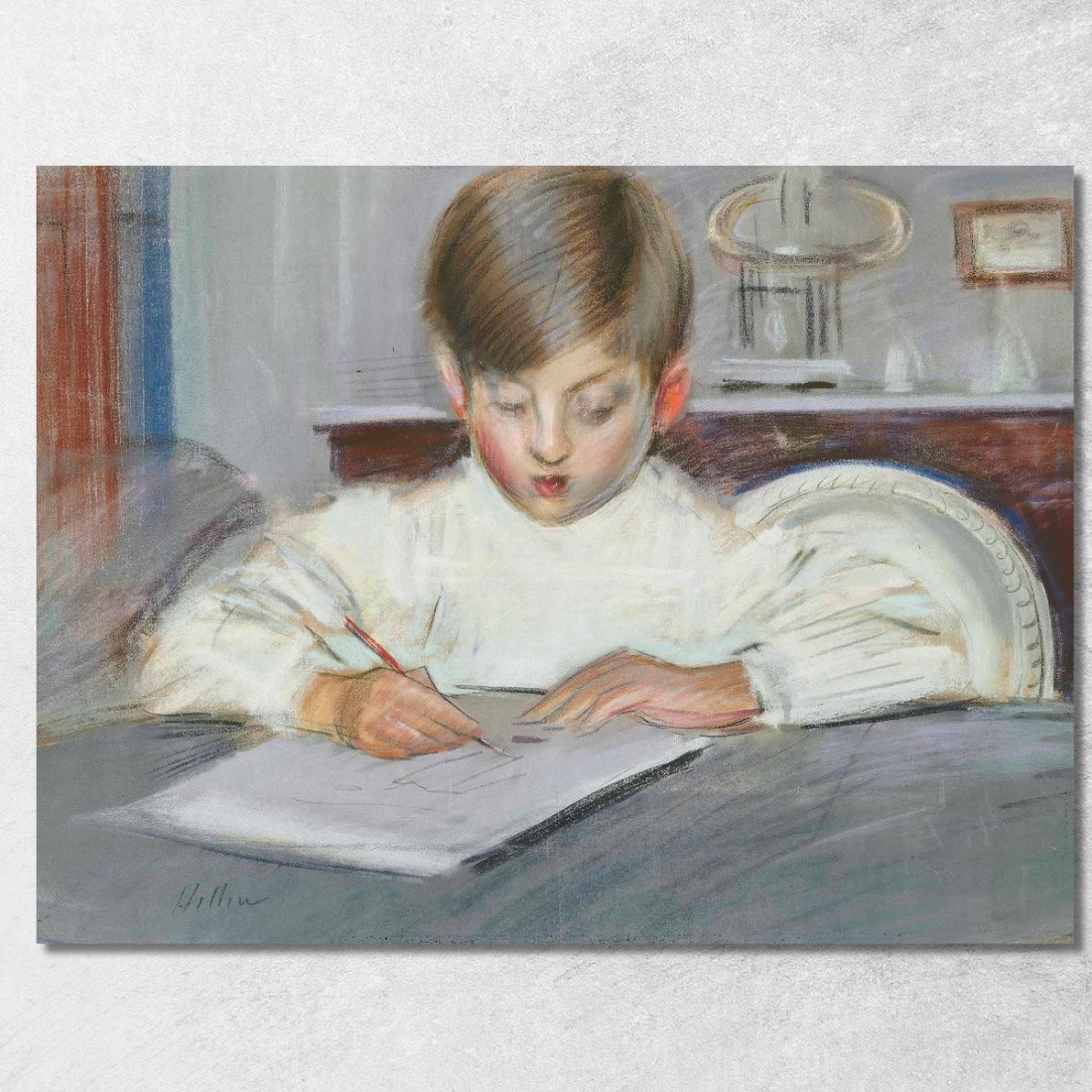 La Lezione Di Disegno Paul César Helleu pch56 quadro stampato su tela La Lezione Di Disegno Paul César Helleu pch56 quadro stampato su tela