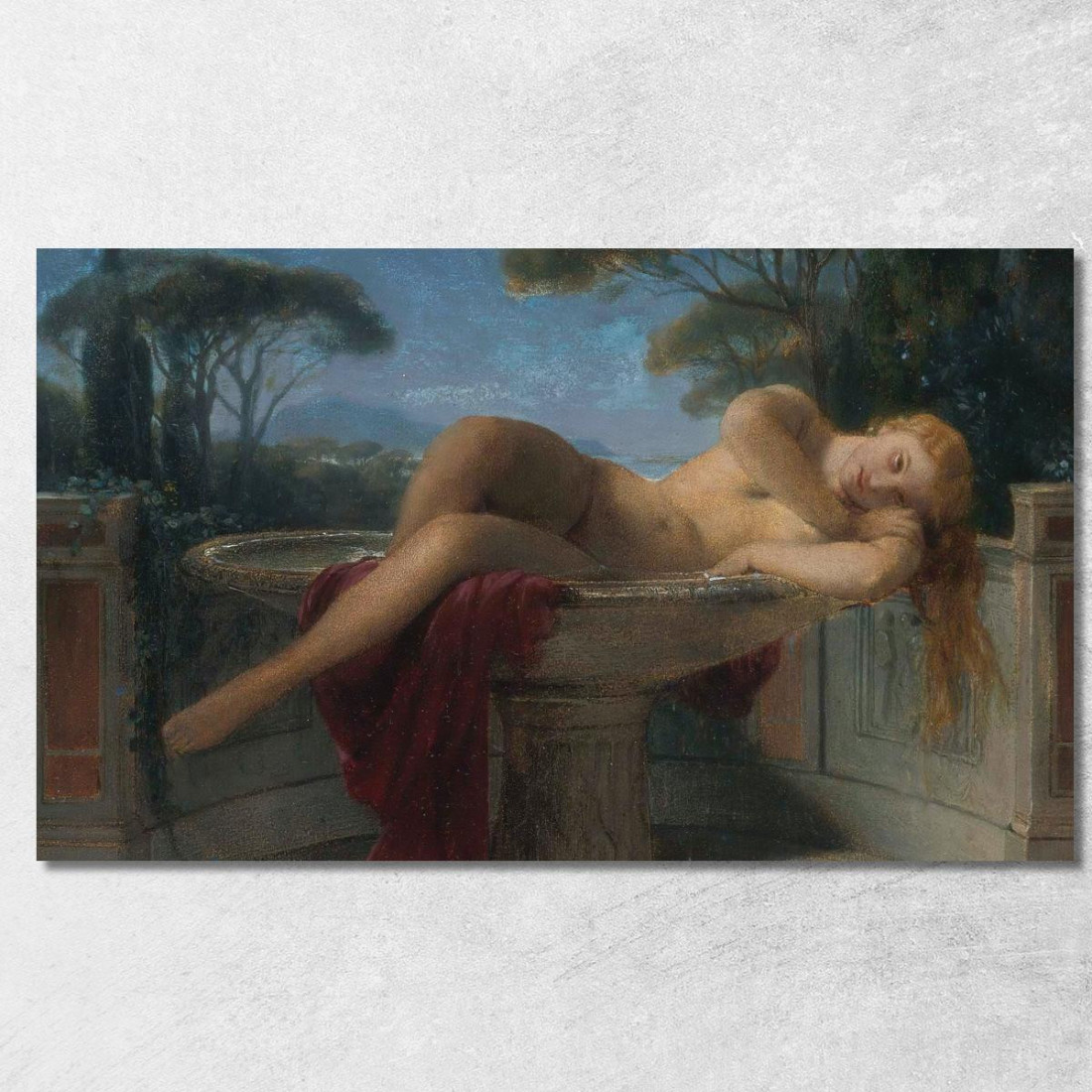 Ragazza Giovane In Un Bacino Paul Delaroche pdl3 quadro stampato su tela Ragazza Giovane In Un Bacino Paul Delaroche pdl3 quadro stampato su tela