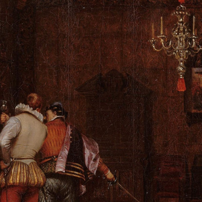 L'Assassinio Del Duca Di Guisa Al Castello Di Blois Paul Delaroche pdl6 quadro stampato su tela