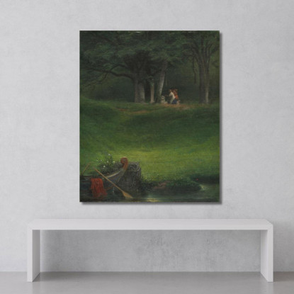 Offerta Al Dio Pan Paul Delaroche pdl10 quadro stampato su tela