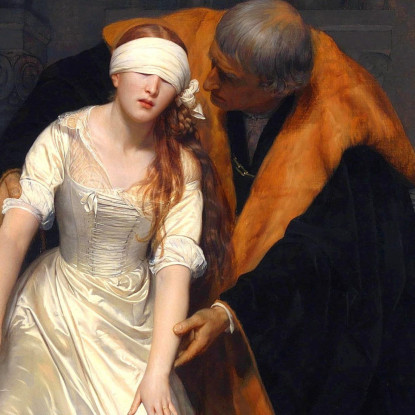 L'Esecuzione Di Lady Jane Grey Nella Torre Di Londra Paul Delaroche pdl20 quadro stampato su tela