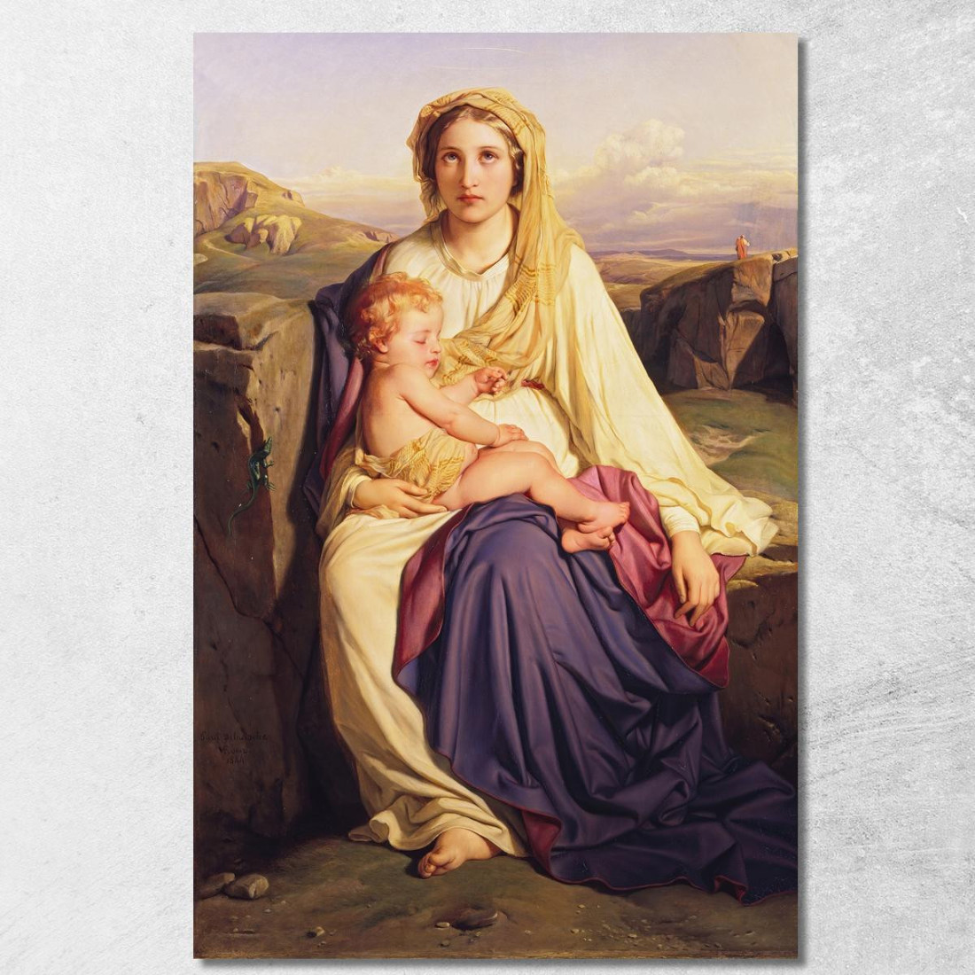 La Vergine E Il Bambino Paul Delaroche pdl24 quadro stampato su tela La Vergine E Il Bambino Paul Delaroche pdl24 quadro stampato su tela